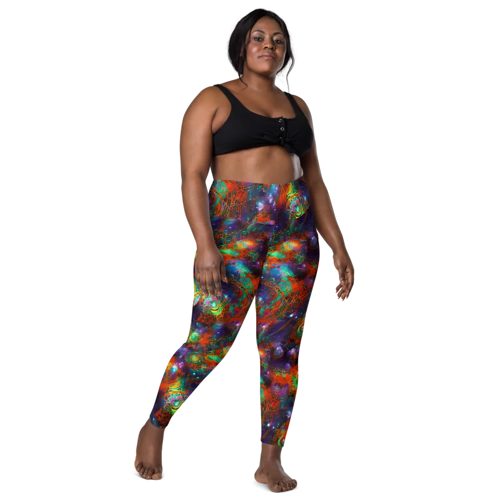 Vivid Event Horizon on Leggings with Pockets — Front
