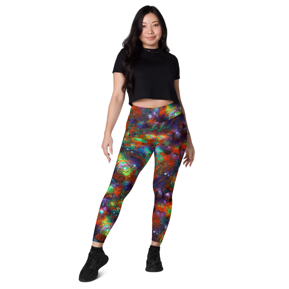 Vivid Event Horizon on Leggings with Pockets — Front