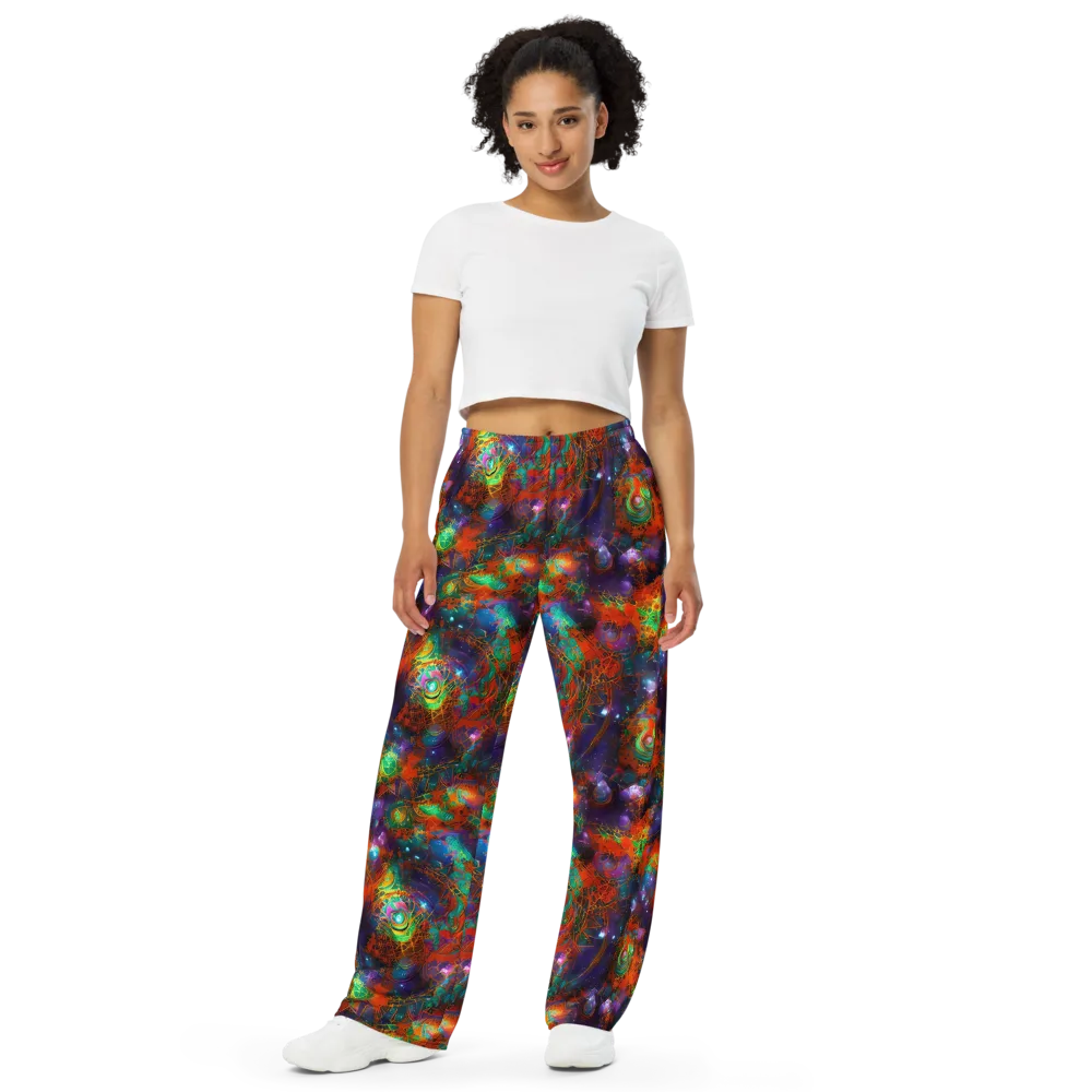 Vivid Event Horizon on Wide-Leg Pants — Front