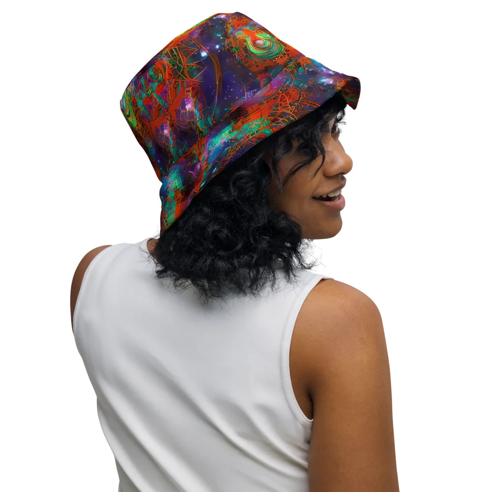 Vivid Event Horizon on Reversible Bucket Hat — Right Outside