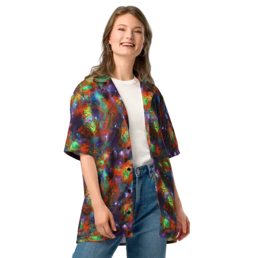 Vivid Event Horizon on a Button Shirt