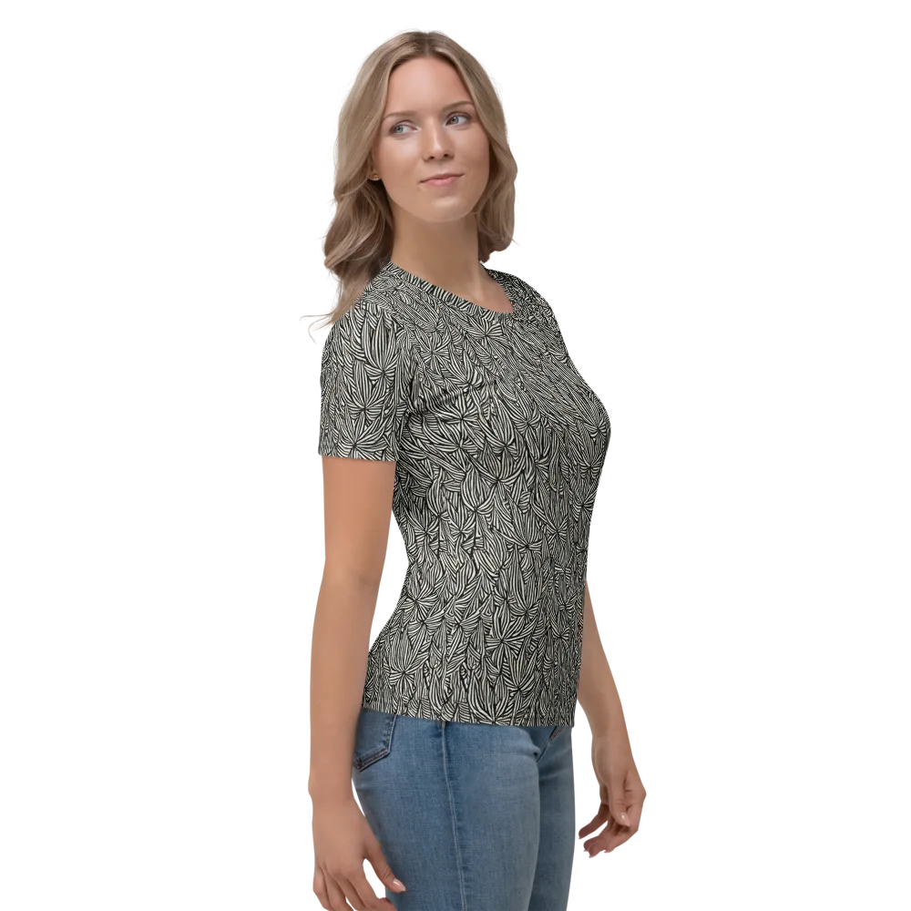 Nocturne Foliage on Women's Crew Neck T-Shirt — Right