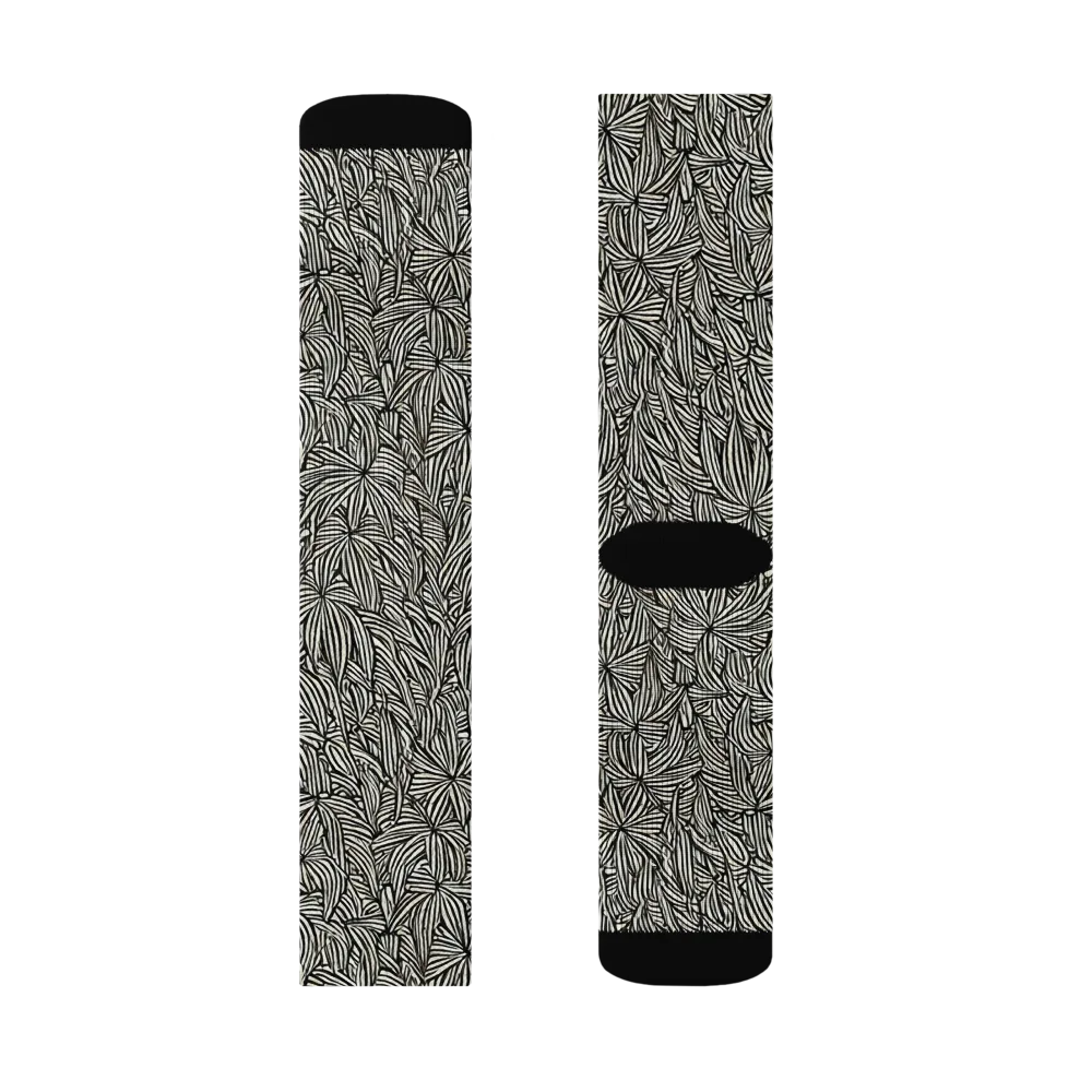 Nocturne Foliage on Socks — Left Sock