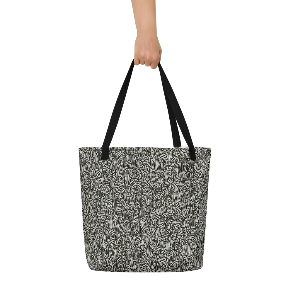 Nocturne Foliage on Large Tote Bag W/ Pocket — Front