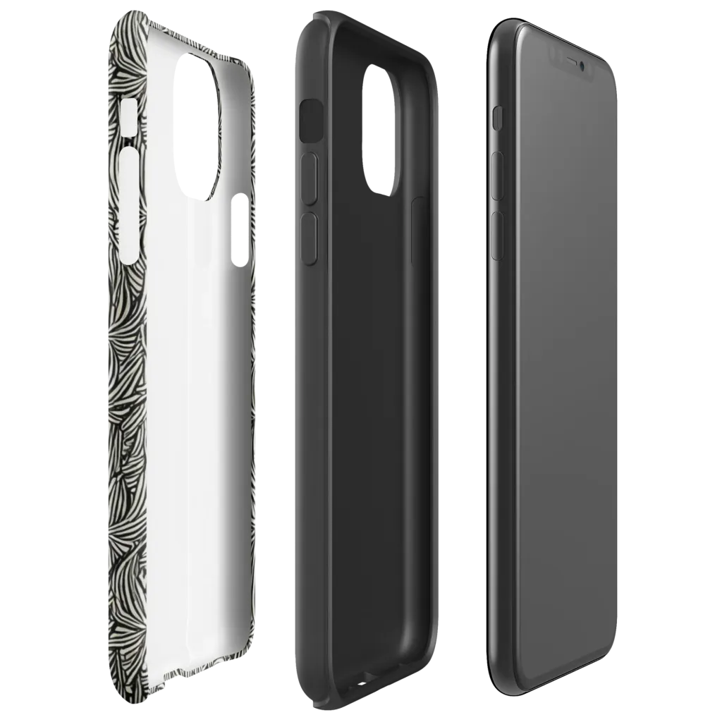 Nocturne Foliage on Tough Case for iPhone® — Right