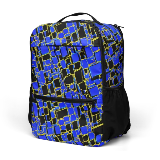 Blue Gold Matrix on a Utility Backpack