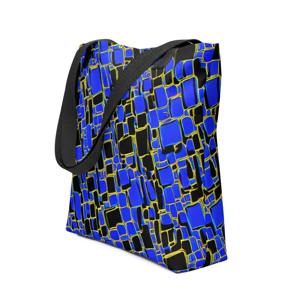 Blue Gold Matrix on Tote Bag — Front