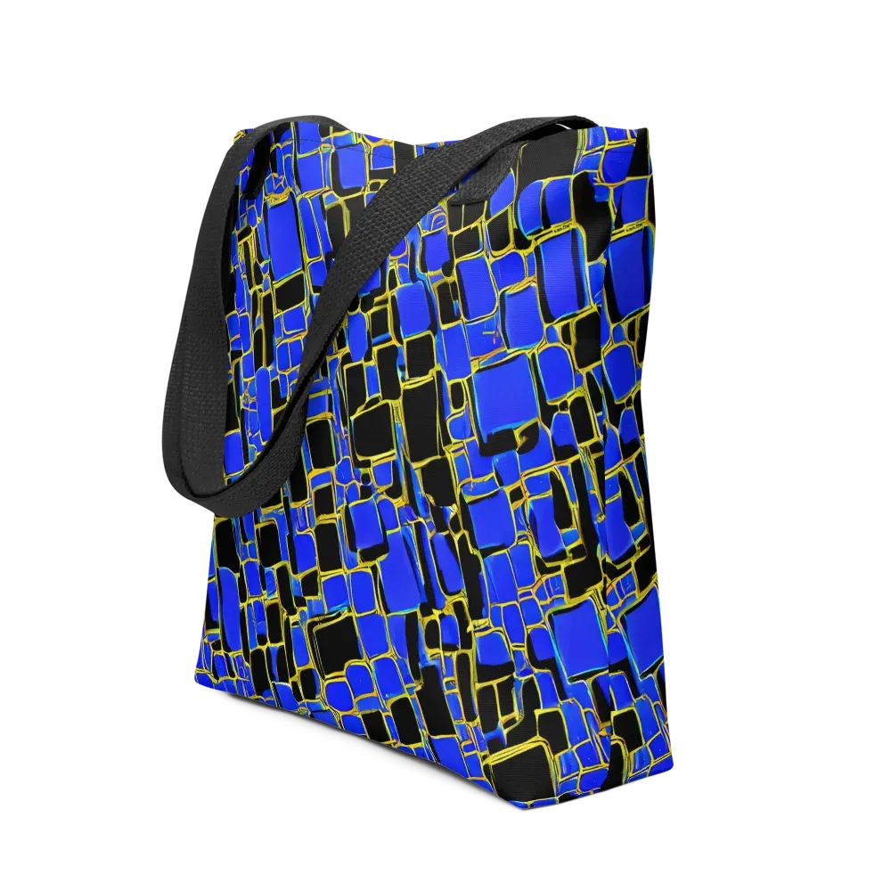 Blue Gold Matrix on Tote Bag — Front