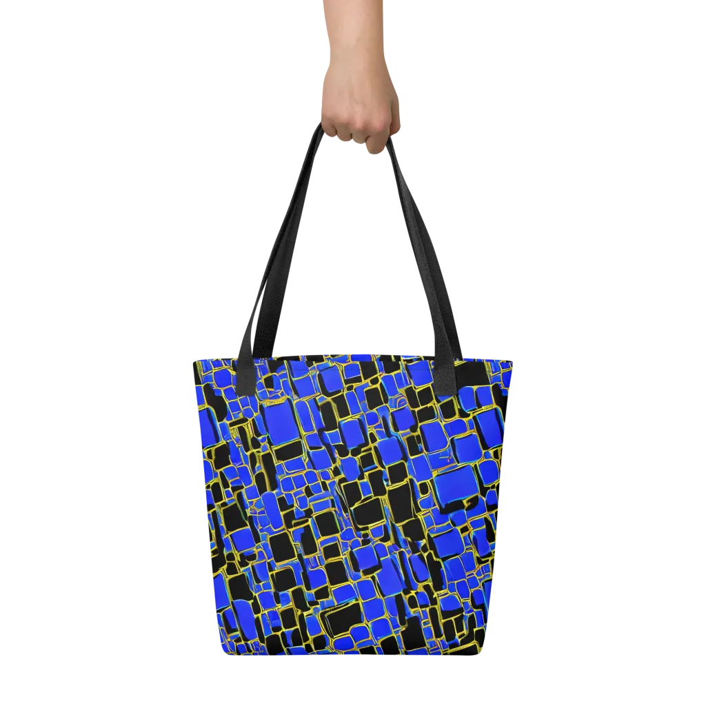 Blue Gold Matrix on Tote Bag — Front