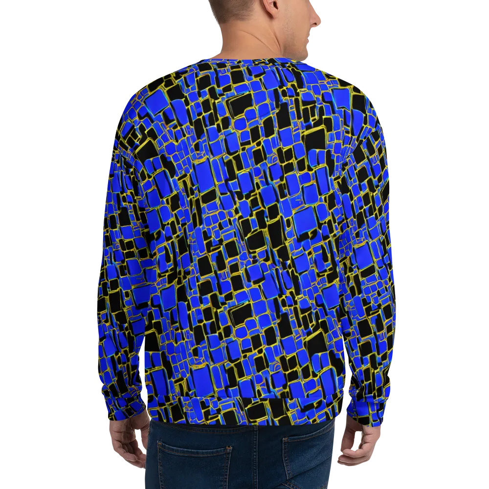 Blue Gold Matrix on Sweatshirt — Back