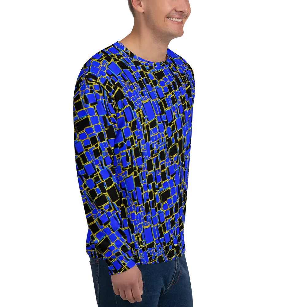 Blue Gold Matrix on Sweatshirt — Right Front