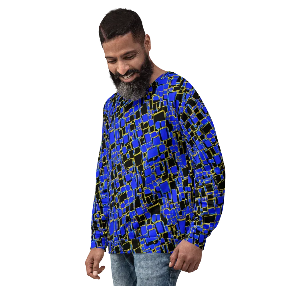 Blue Gold Matrix on Sweatshirt — Left Front