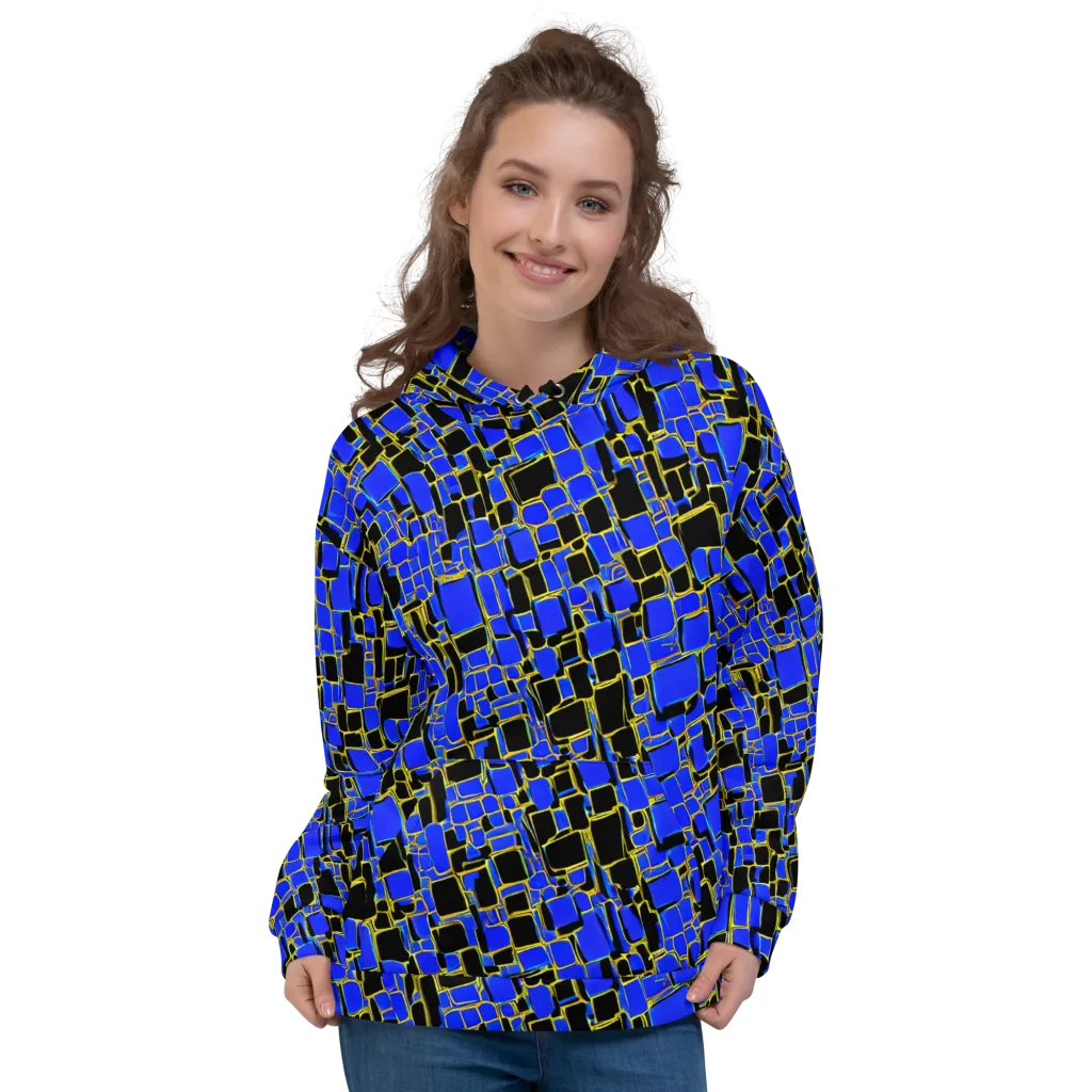 Blue Gold Matrix on Hoodie — Front