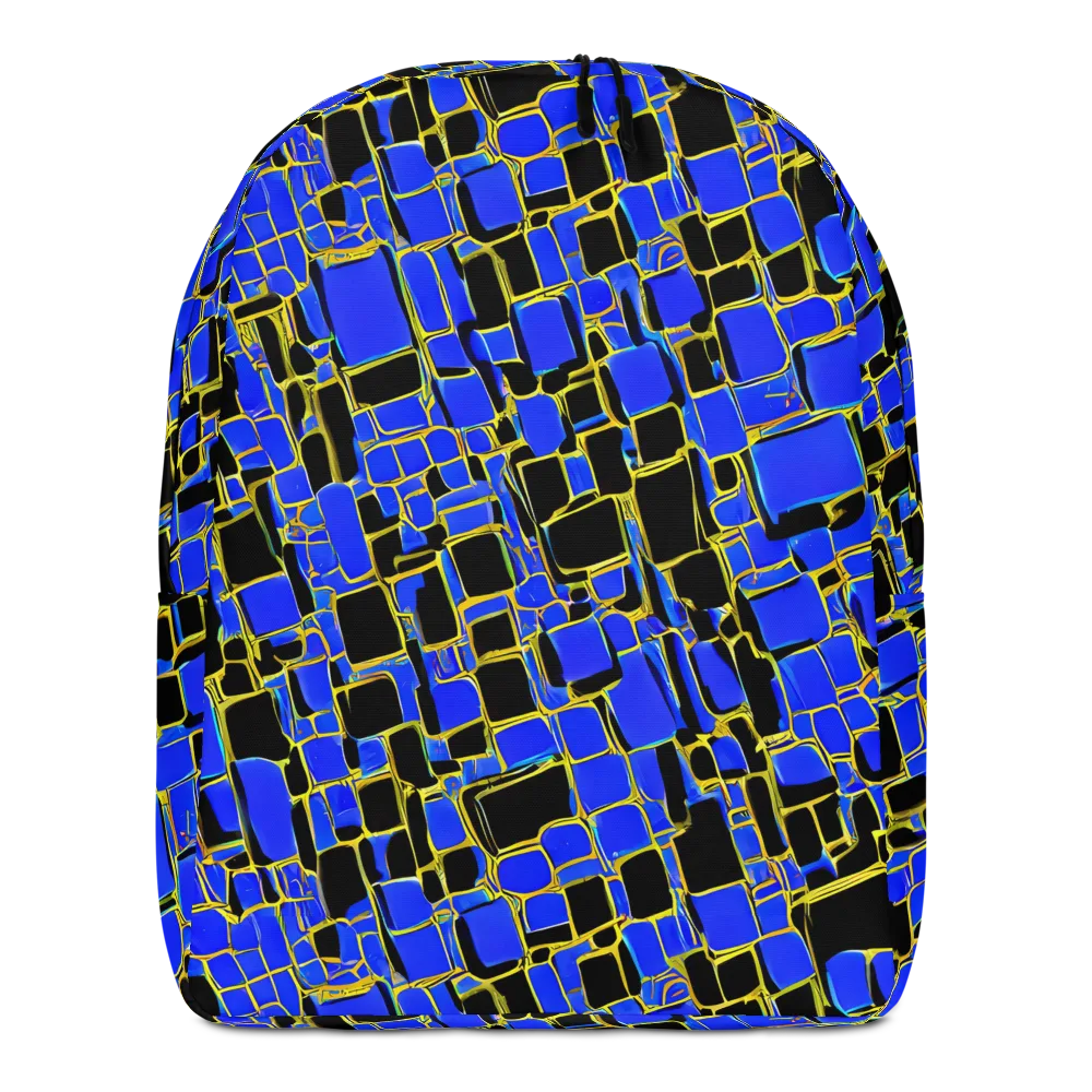 Blue Gold Matrix on Minimalist Backpack — Front
