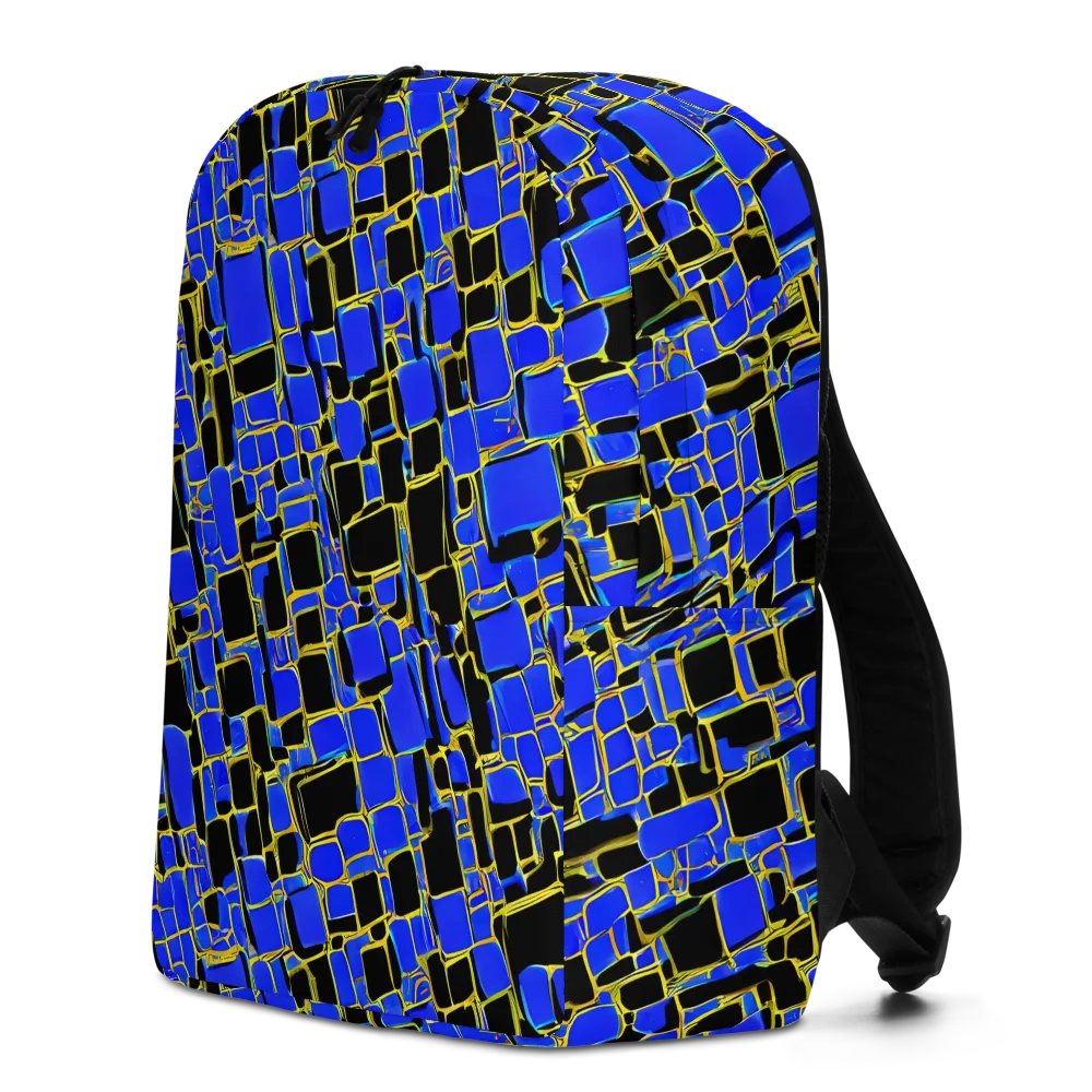 Blue Gold Matrix on Minimalist Backpack — Left