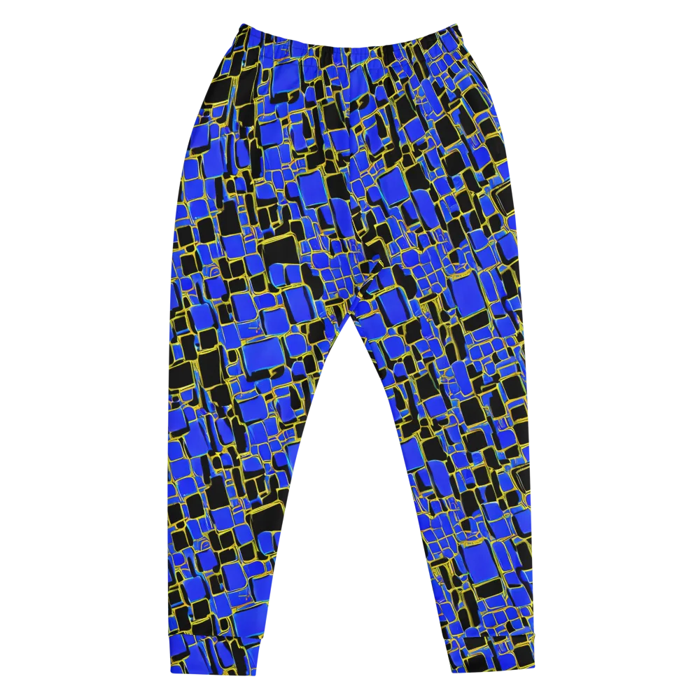Blue Gold Matrix on Men's Joggers — Front