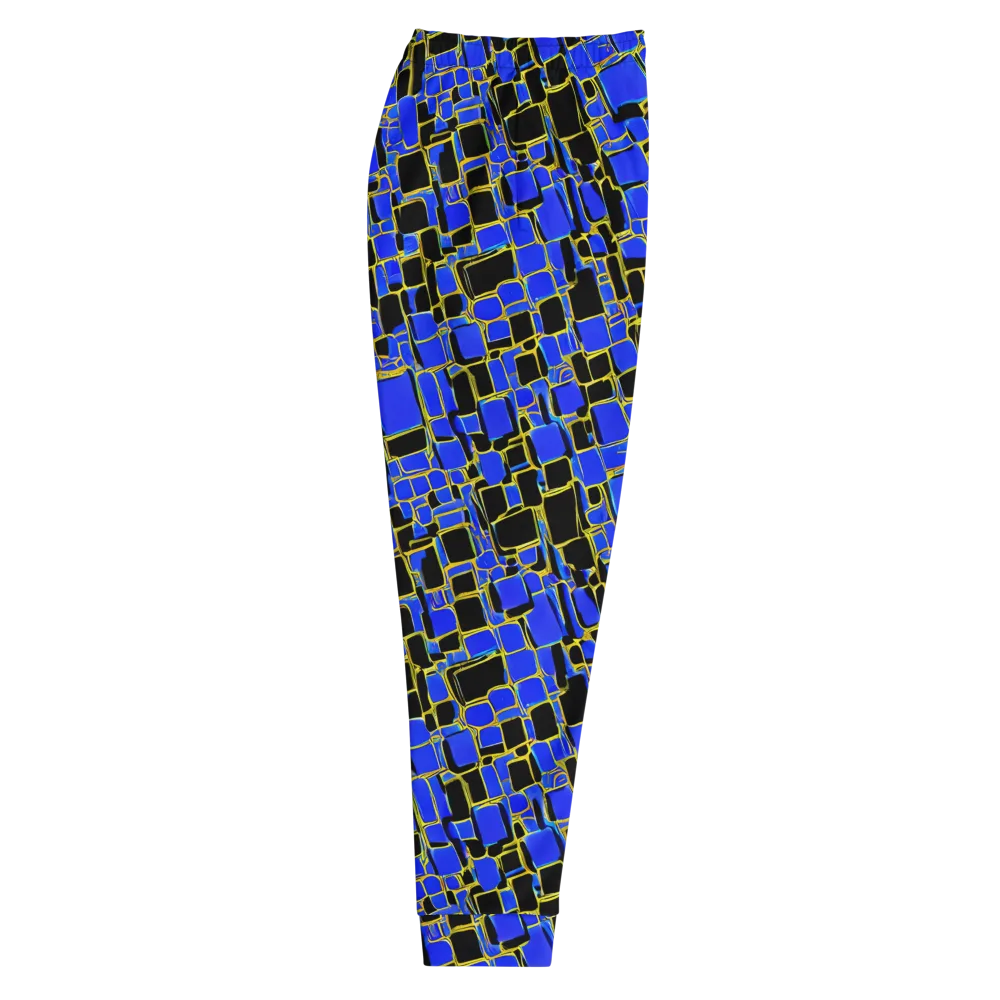 Blue Gold Matrix on Men's Joggers — Right