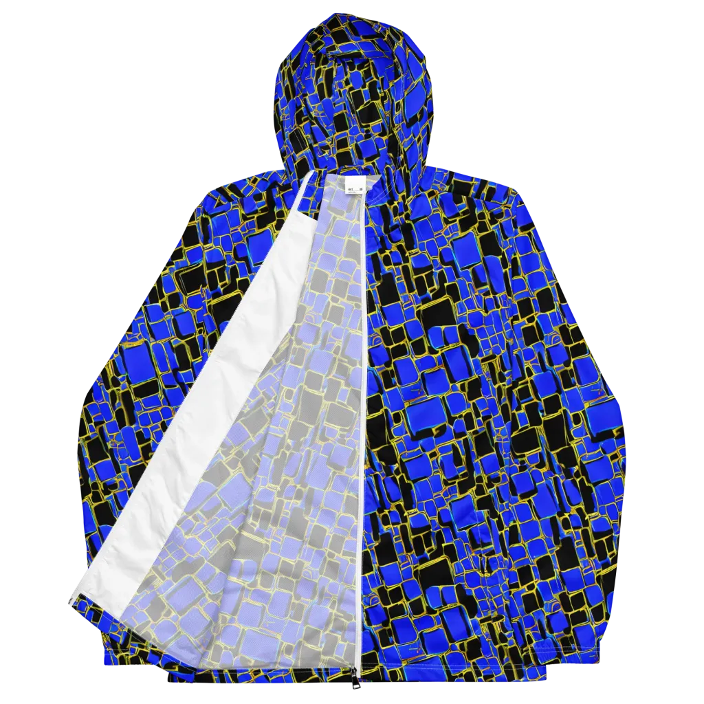 Blue Gold Matrix on Men's Windbreaker — Front
