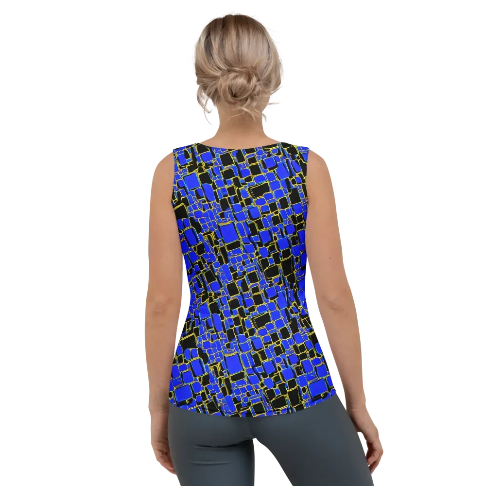 Blue Gold Matrix on Women's Tank Top — Back