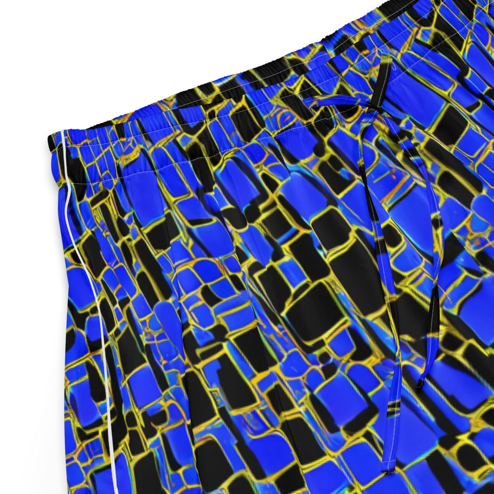 Blue Gold Matrix on Women's Pajama Shorts — Product details