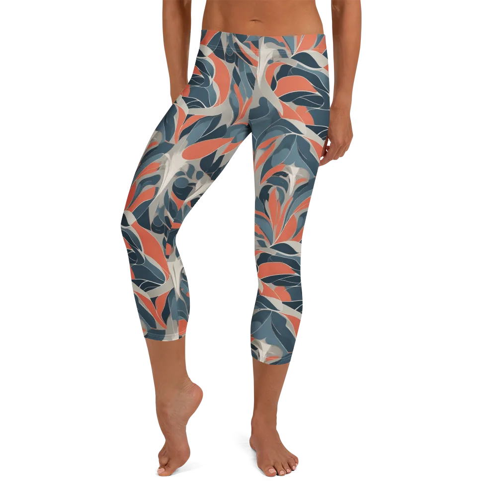 Sculpted Botanica on Capri Leggings — Front