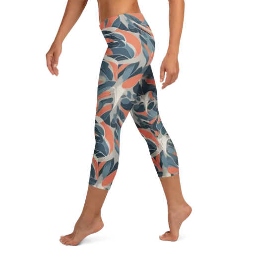 Sculpted Botanica on a Capri Leggings