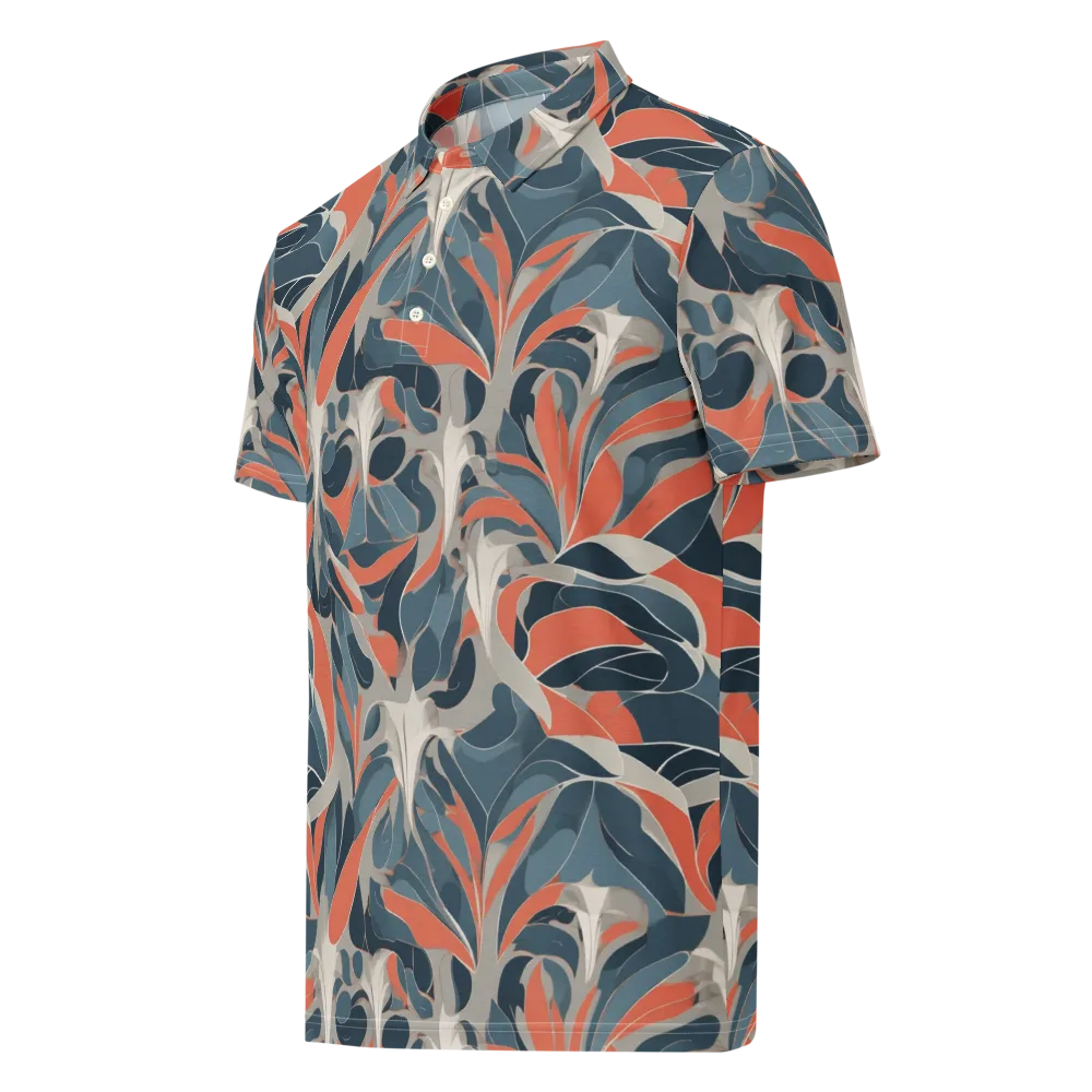 Sculpted Botanica on Men's Slim Fit Polo Shirt — Left Front
