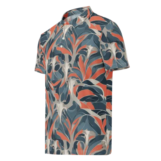 Sculpted Botanica on a Men's Slim Fit Polo Shirt
