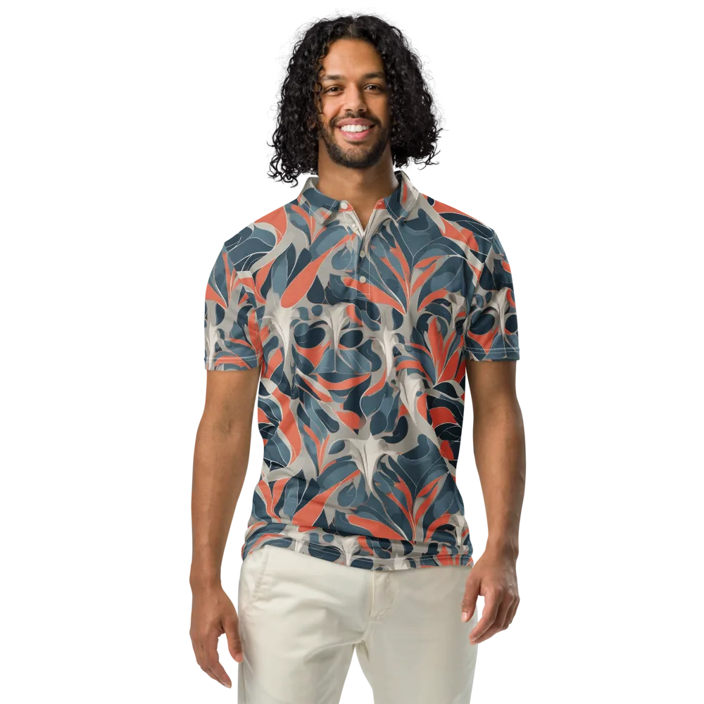 Sculpted Botanica on Men's Slim Fit Polo Shirt — Front