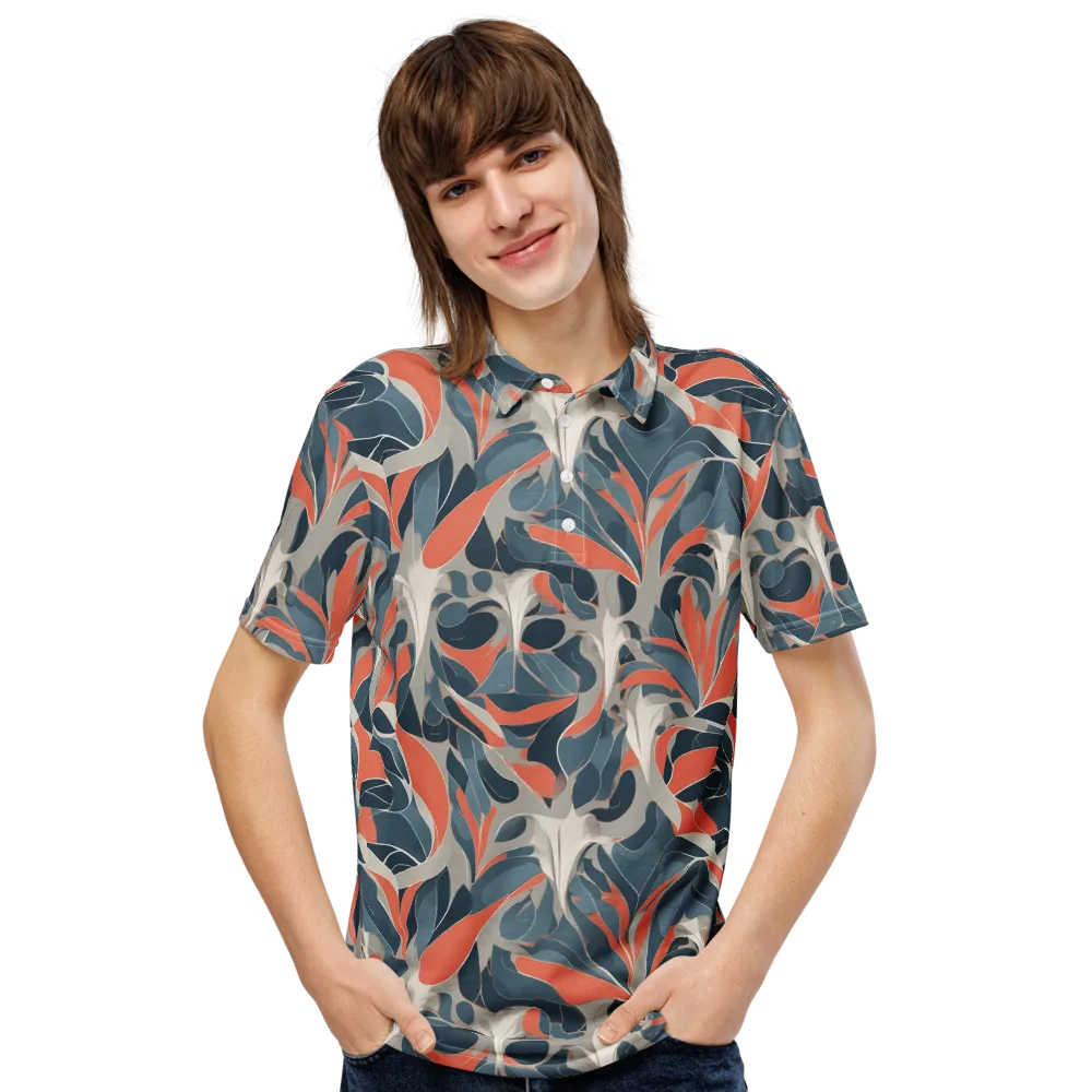 Sculpted Botanica on Men's Slim Fit Polo Shirt — Front
