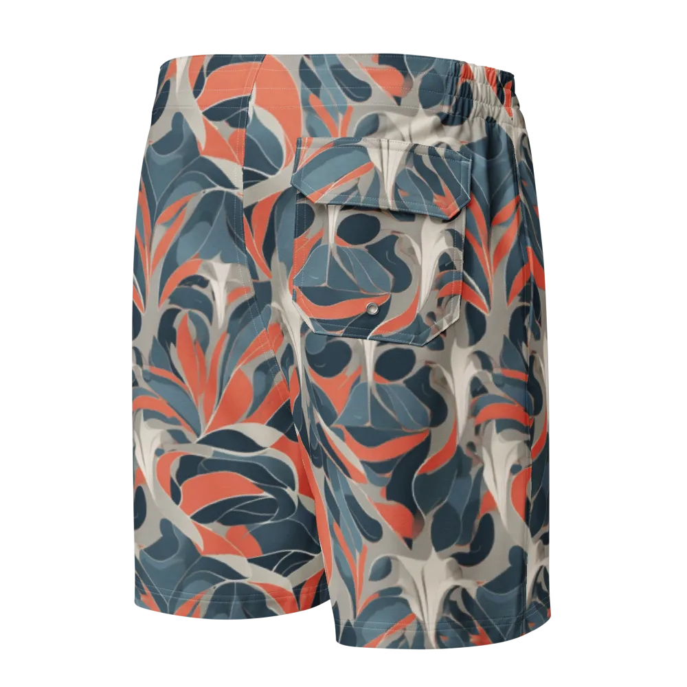 Sculpted Botanica on Men's Board Shorts — Back