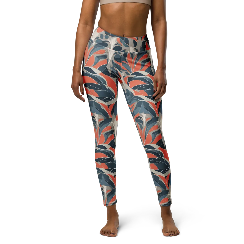 Sculpted Botanica on Yoga Leggings — Front