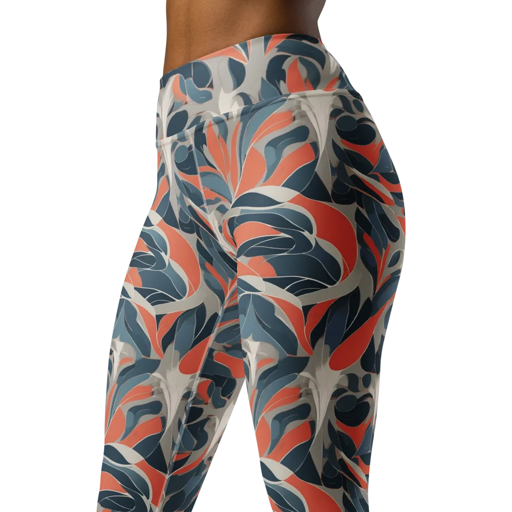 Sculpted Botanica on Yoga Leggings — Left Front
