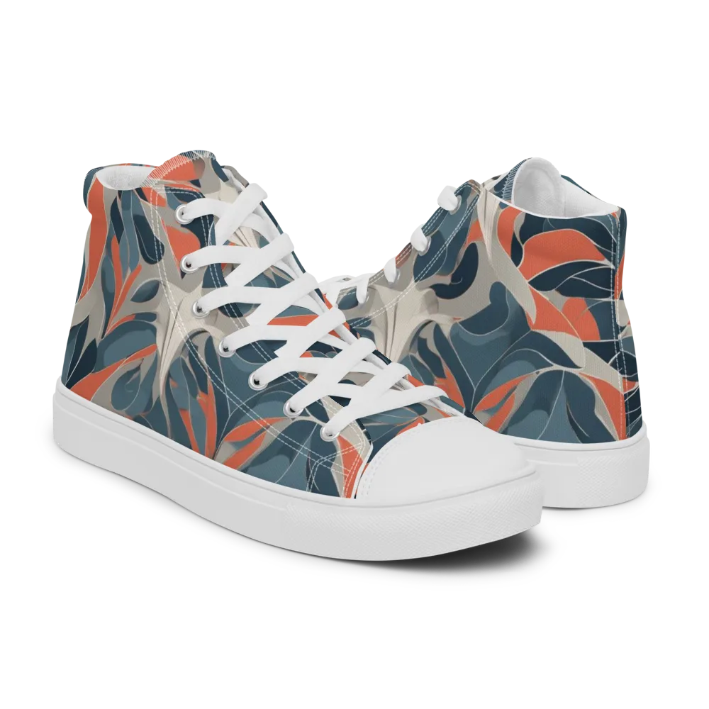 Sculpted Botanica on Men's High Top Canvas Shoes — Right