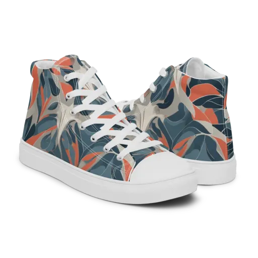 Sculpted Botanica on a Men's High Top Canvas Shoes