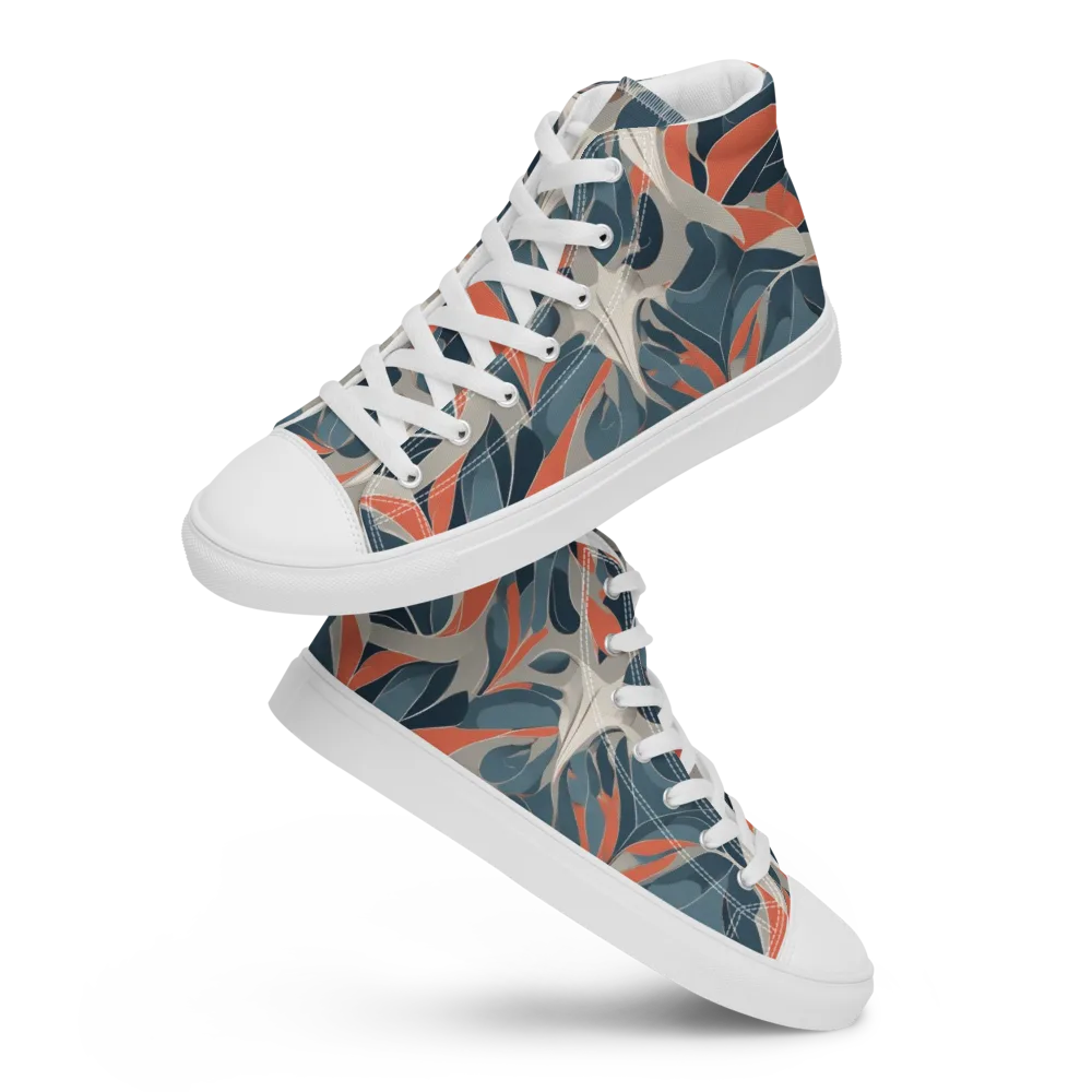 Sculpted Botanica on Men's High Top Canvas Shoes — Front