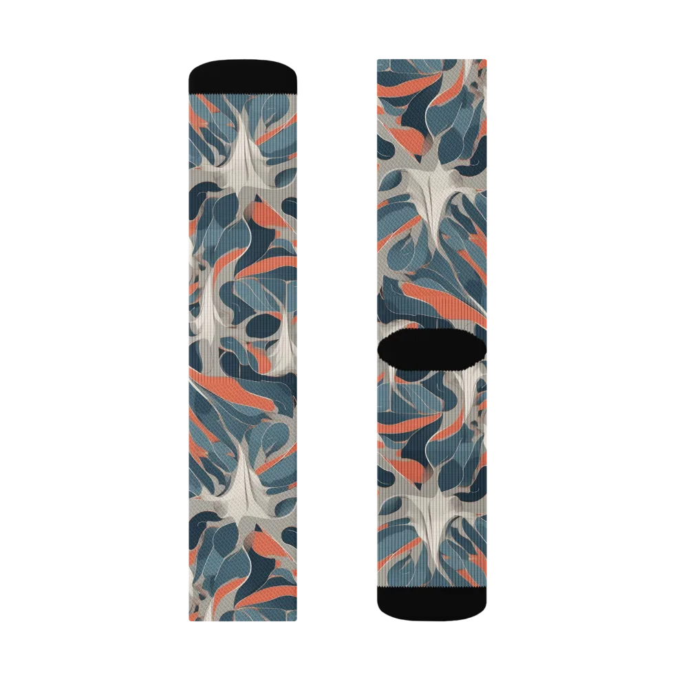 Sculpted Botanica on Socks — Left Sock