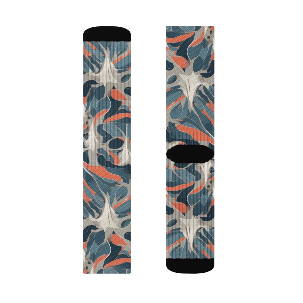 Sculpted Botanica on Socks — Right Sock