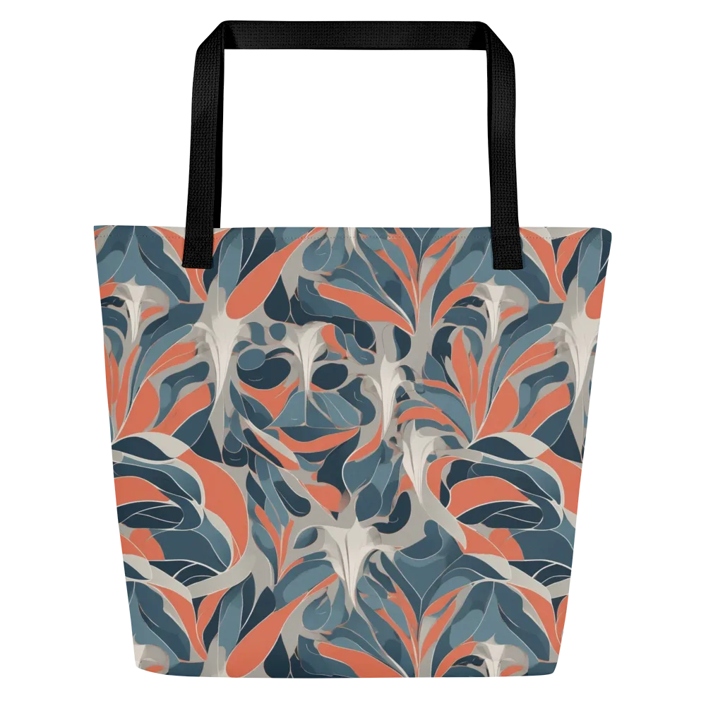 Sculpted Botanica on Large Tote Bag W/ Pocket — Front
