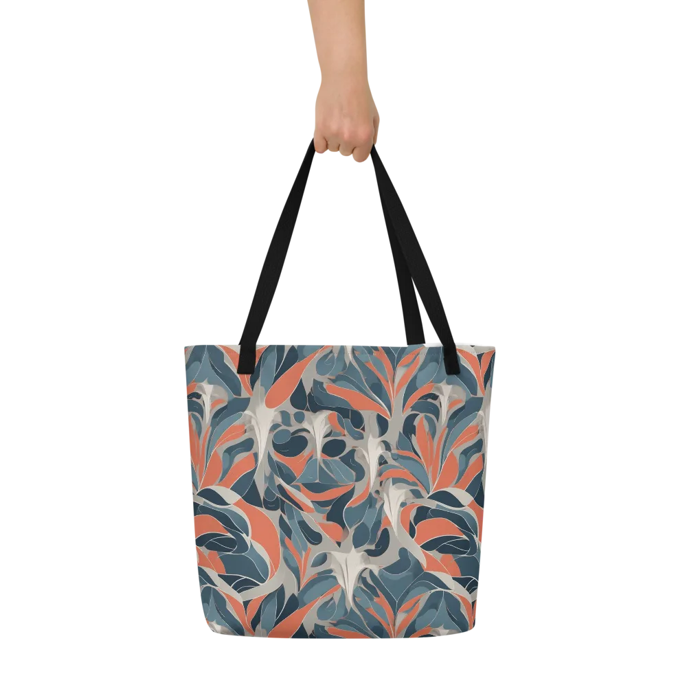 Sculpted Botanica on Large Tote Bag W/ Pocket — Front