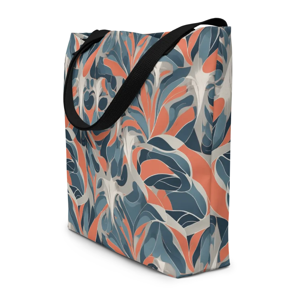 Sculpted Botanica on Large Tote Bag W/ Pocket — Front