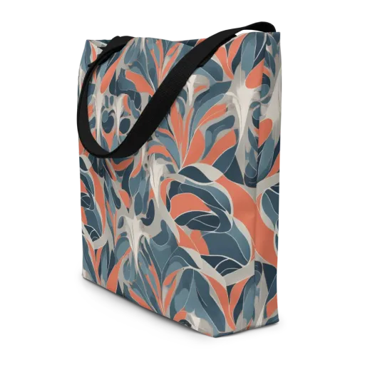 Sculpted Botanica on a Large Tote Bag W/ Pocket
