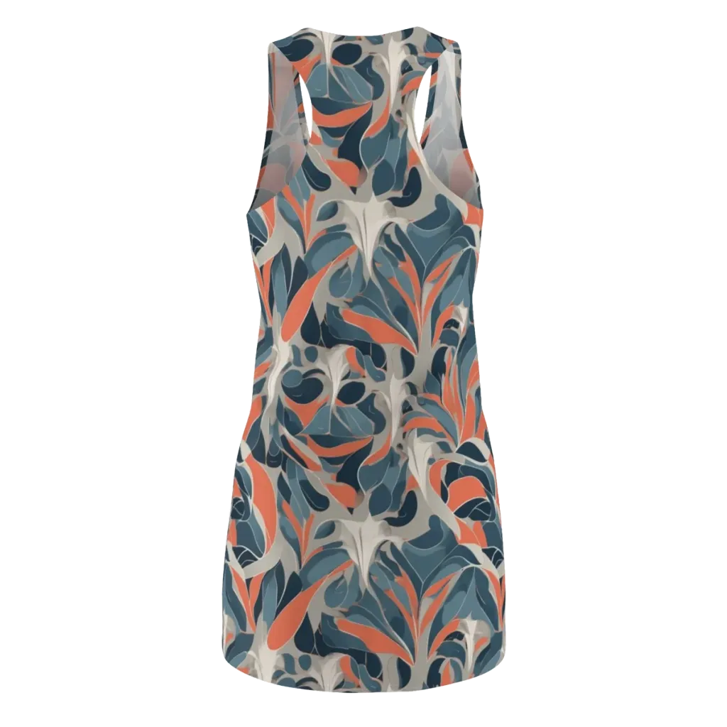 Sculpted Botanica on Racerback Dress — Back