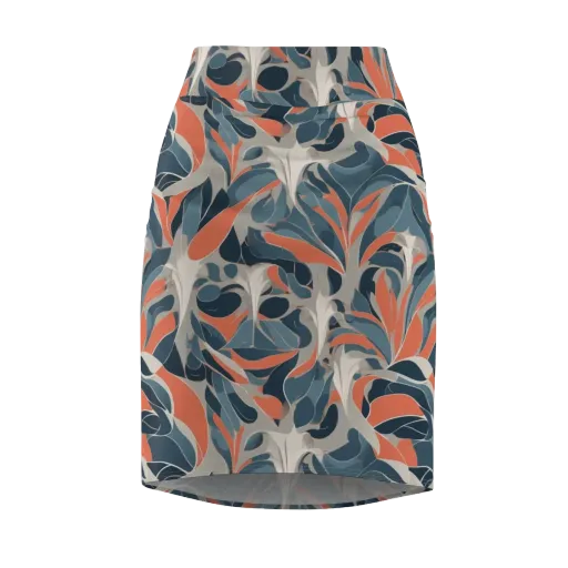 Sculpted Botanica on a Pencil Skirt