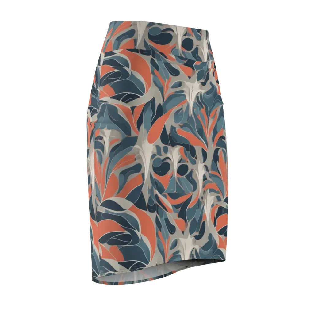 Sculpted Botanica on Pencil Skirt — Front Side