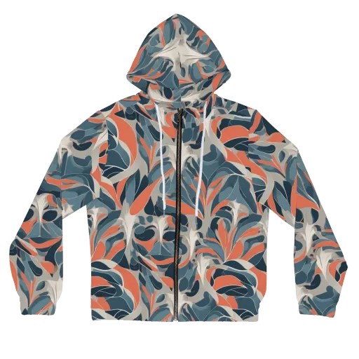Sculpted Botanica on a Women's Full-Zip Hoodie