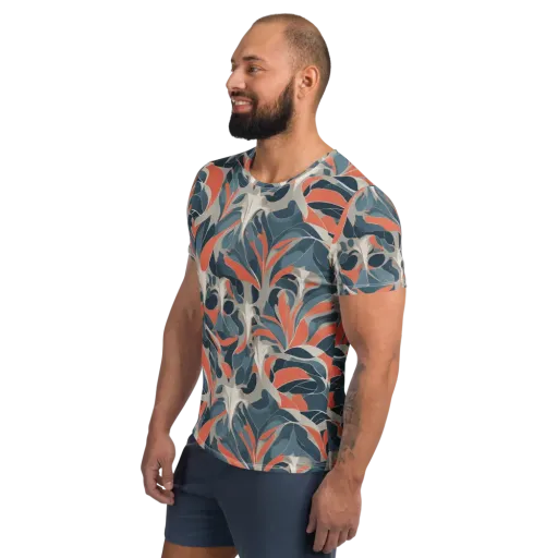 Sculpted Botanica on a Men's Athletic T-Shirt