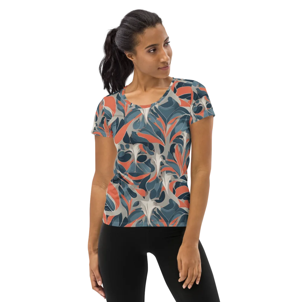 Sculpted Botanica on Women's Athletic T-Shirt — Front