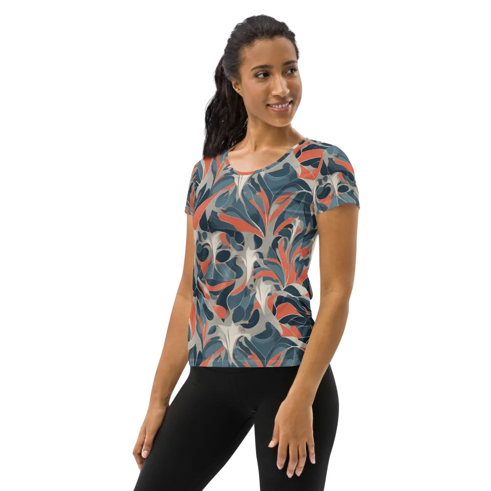 Sculpted Botanica on Women's Athletic T-Shirt — Left