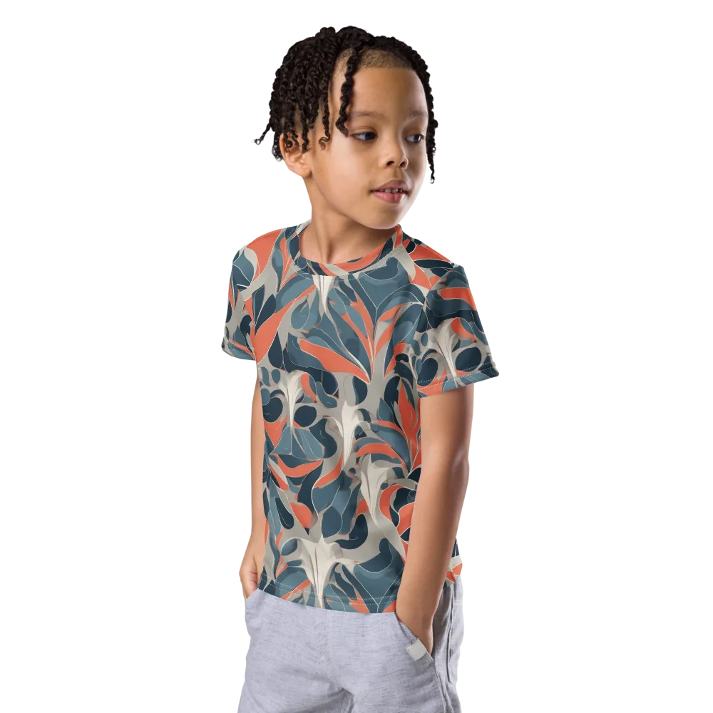 Sculpted Botanica on Kids Crew Neck T-Shirt — Left Front